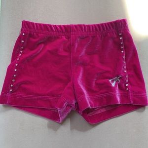 Velvet hot pink gk gymnastics shorts